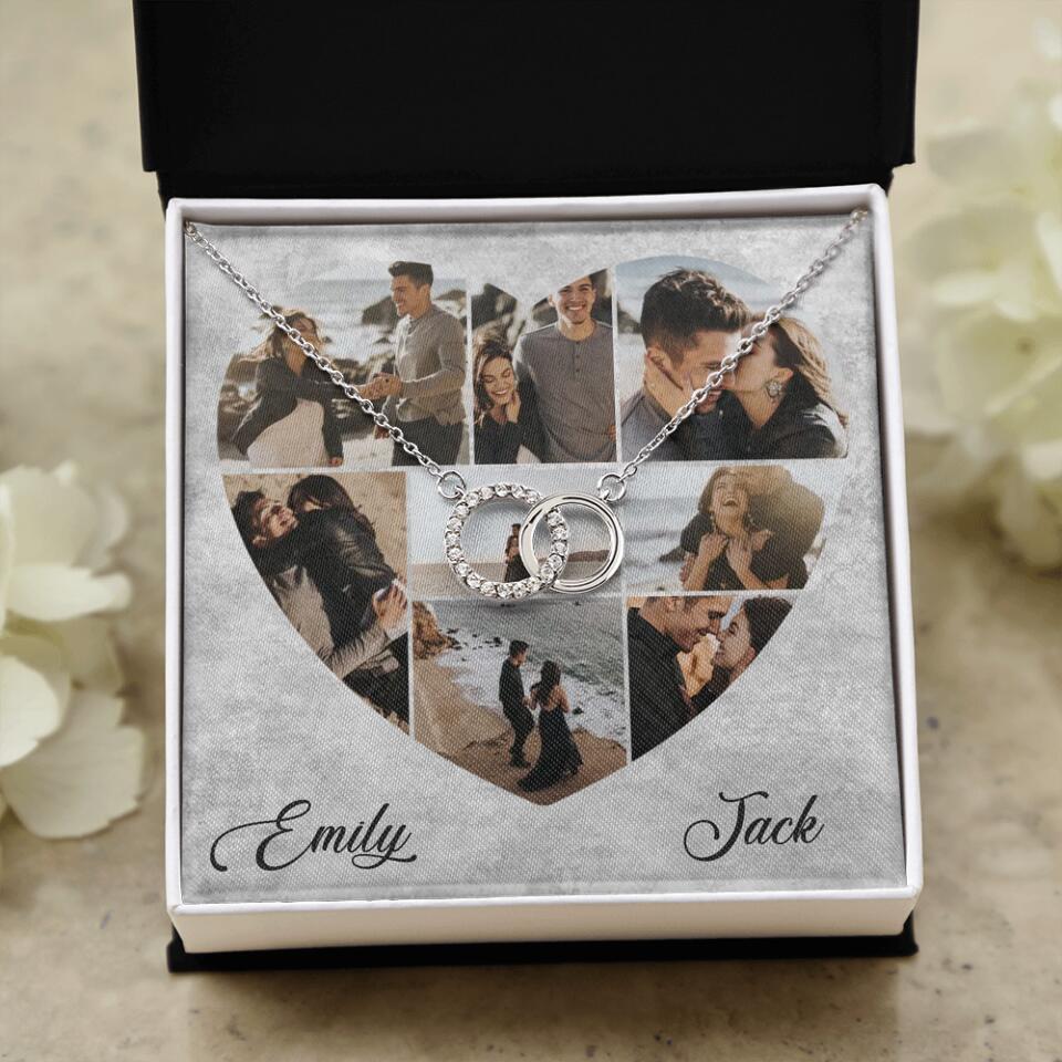 Heart Shaped Photo Custom Necklace Anniversary Gift For Wife Girlfriend