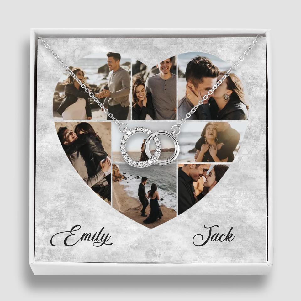 Heart Shaped Photo Custom Necklace Anniversary Gift For Wife Girlfriend