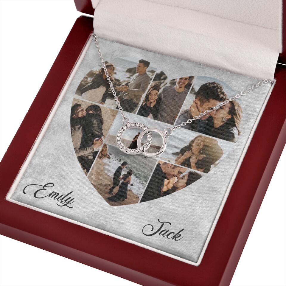 Heart Shaped Photo Custom Necklace Anniversary Gift For Wife Girlfriend