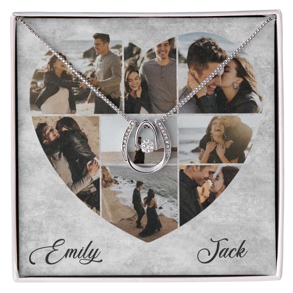 Heart Shaped Photo Custom Necklace Anniversary Gift For Wife Girlfriend