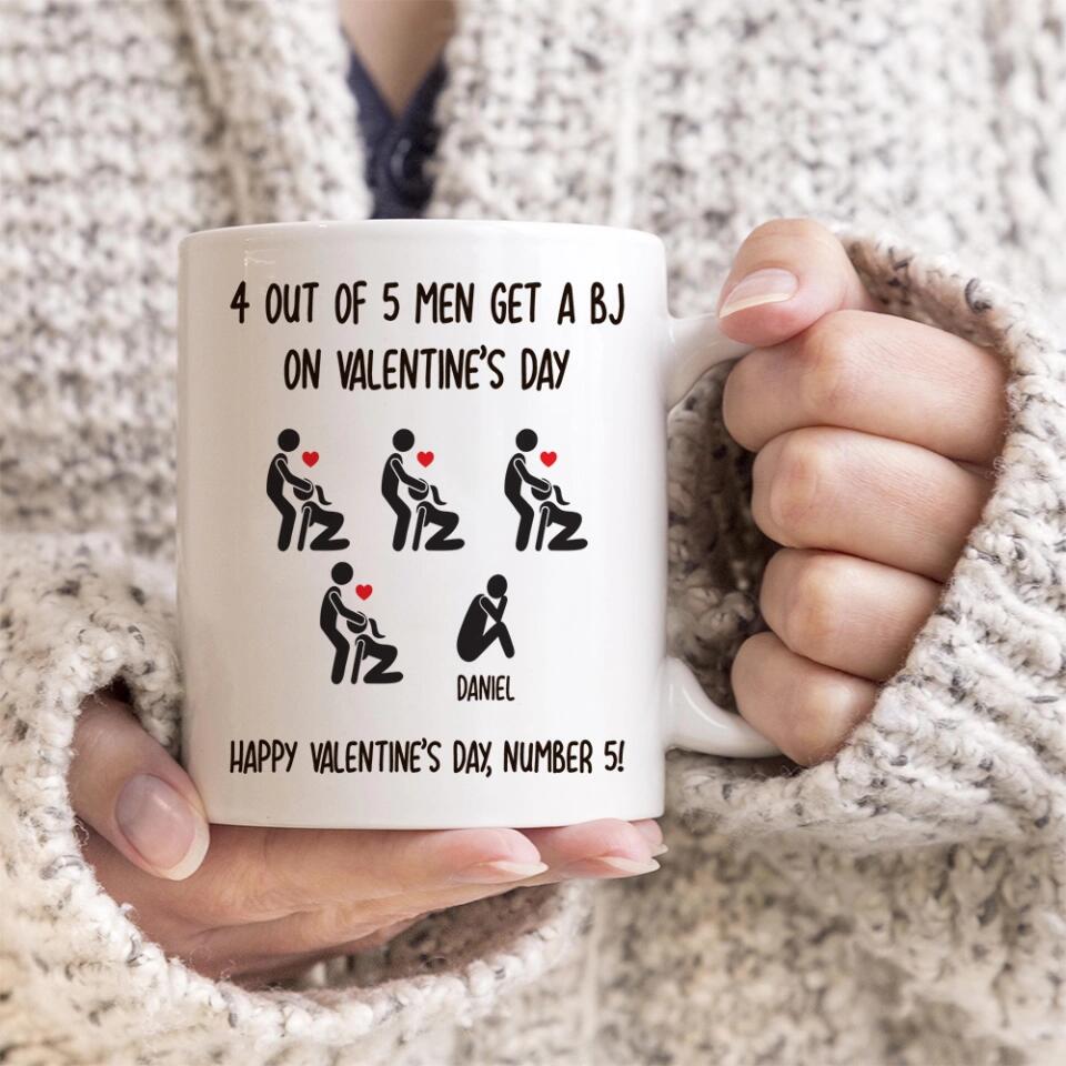 Personalized Valentine Gifts - Sexy Dirty Naughty Joke - Personalized White Mug - Funny Valentine Gift for Her Him