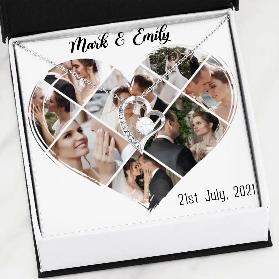Custom Photo Heart Shape Personalized Necklace Jewelry