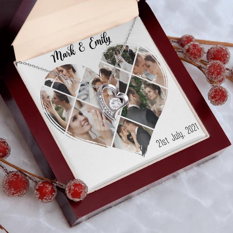 Custom Photo Heart Shape Personalized Necklace Jewelry