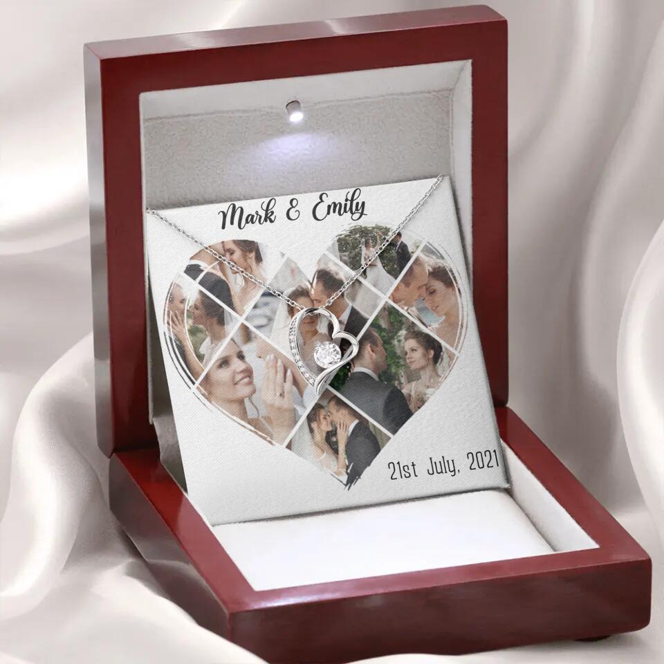 Custom Photo Heart Shape Personalized Necklace Jewelry