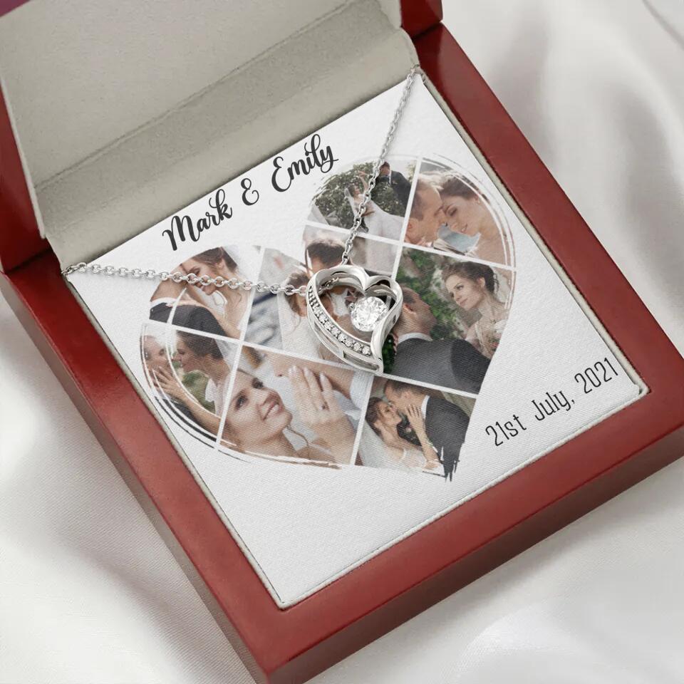 Custom Photo Heart Shape Personalized Necklace Jewelry