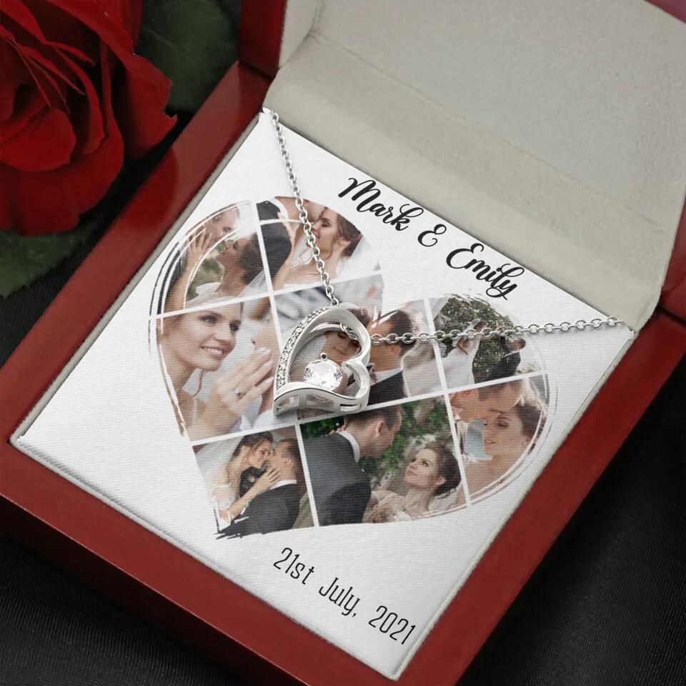 Custom Photo Heart Shape Personalized Necklace Jewelry
