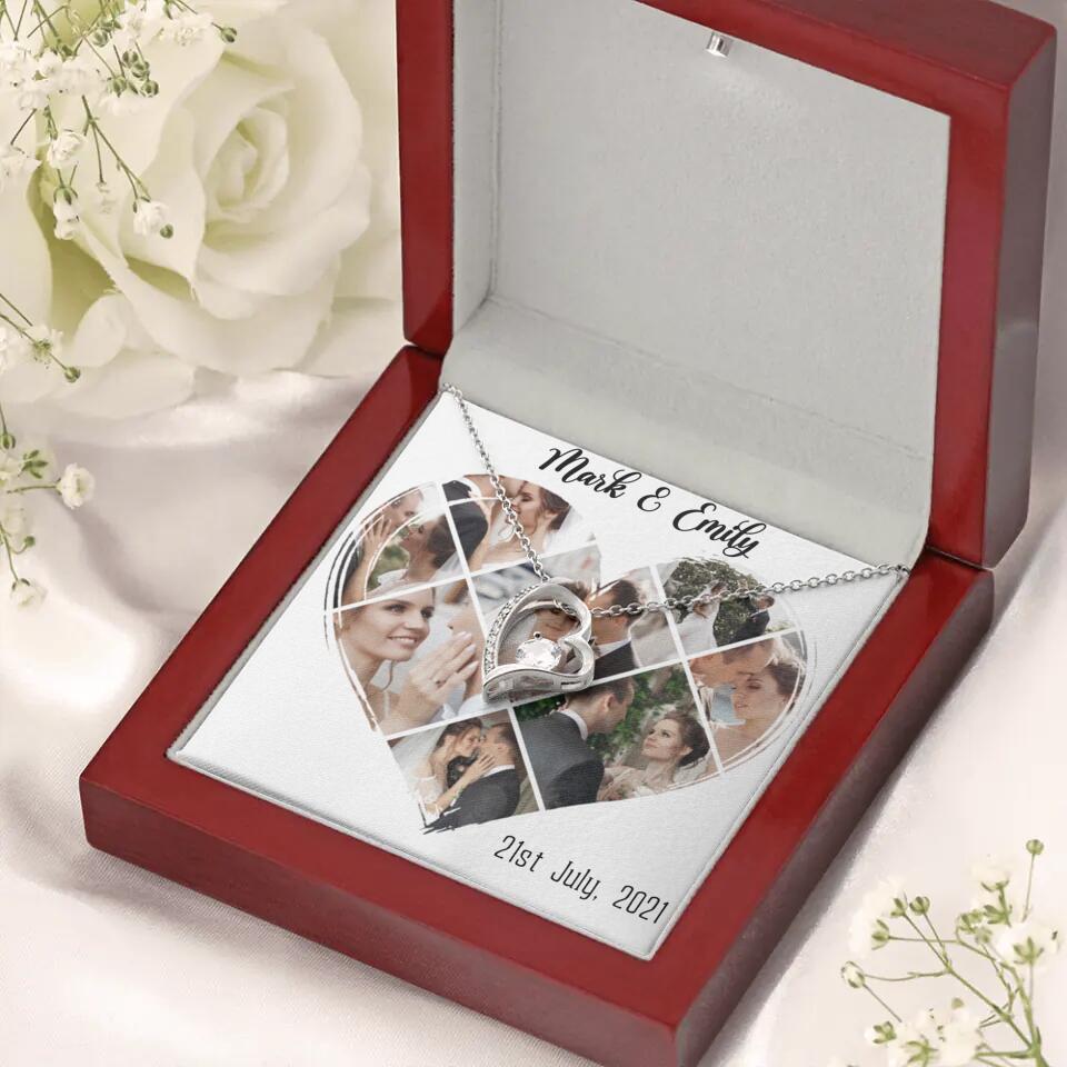 Custom Photo Heart Shape Personalized Necklace Jewelry