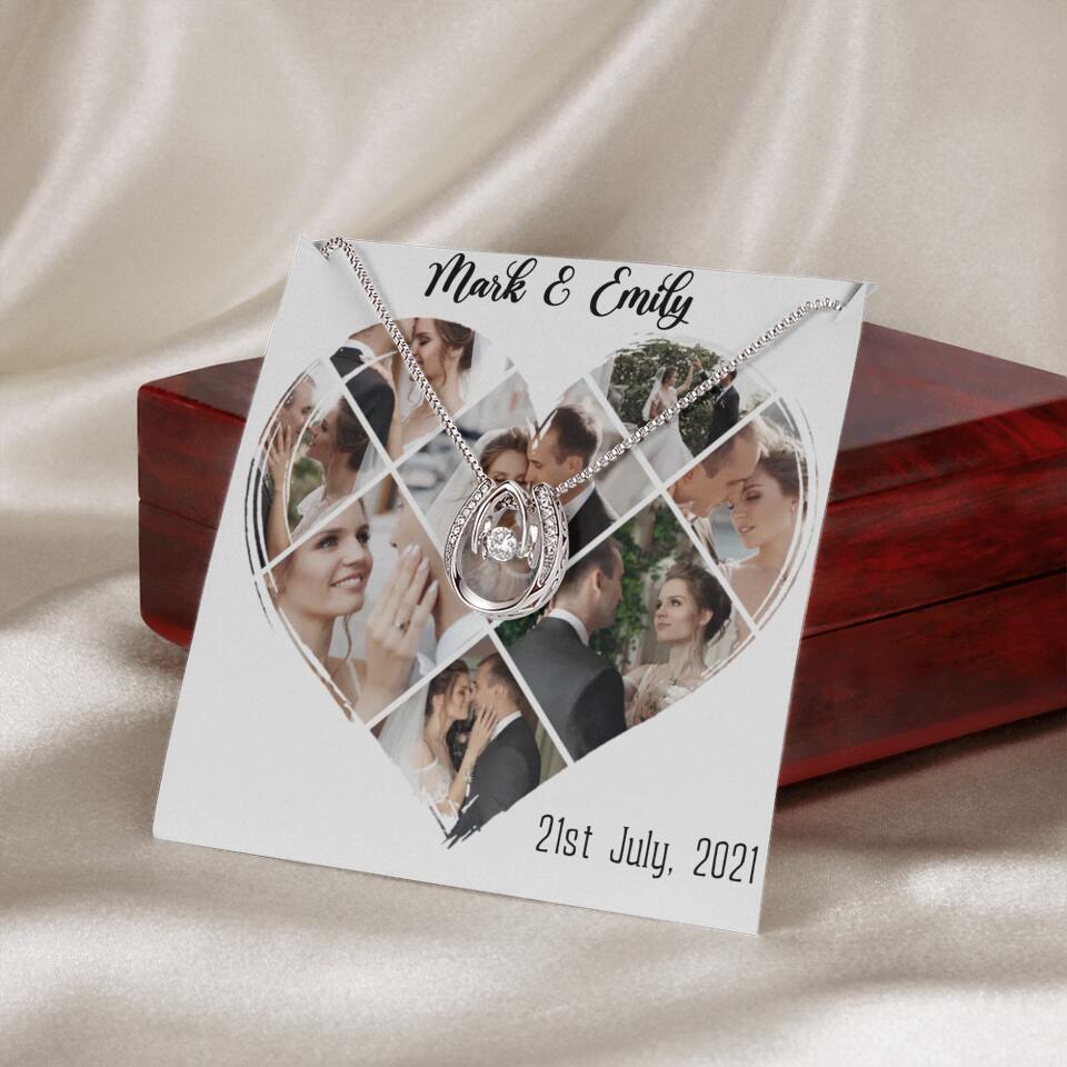 Custom Photo Heart Shape Personalized Necklace Jewelry