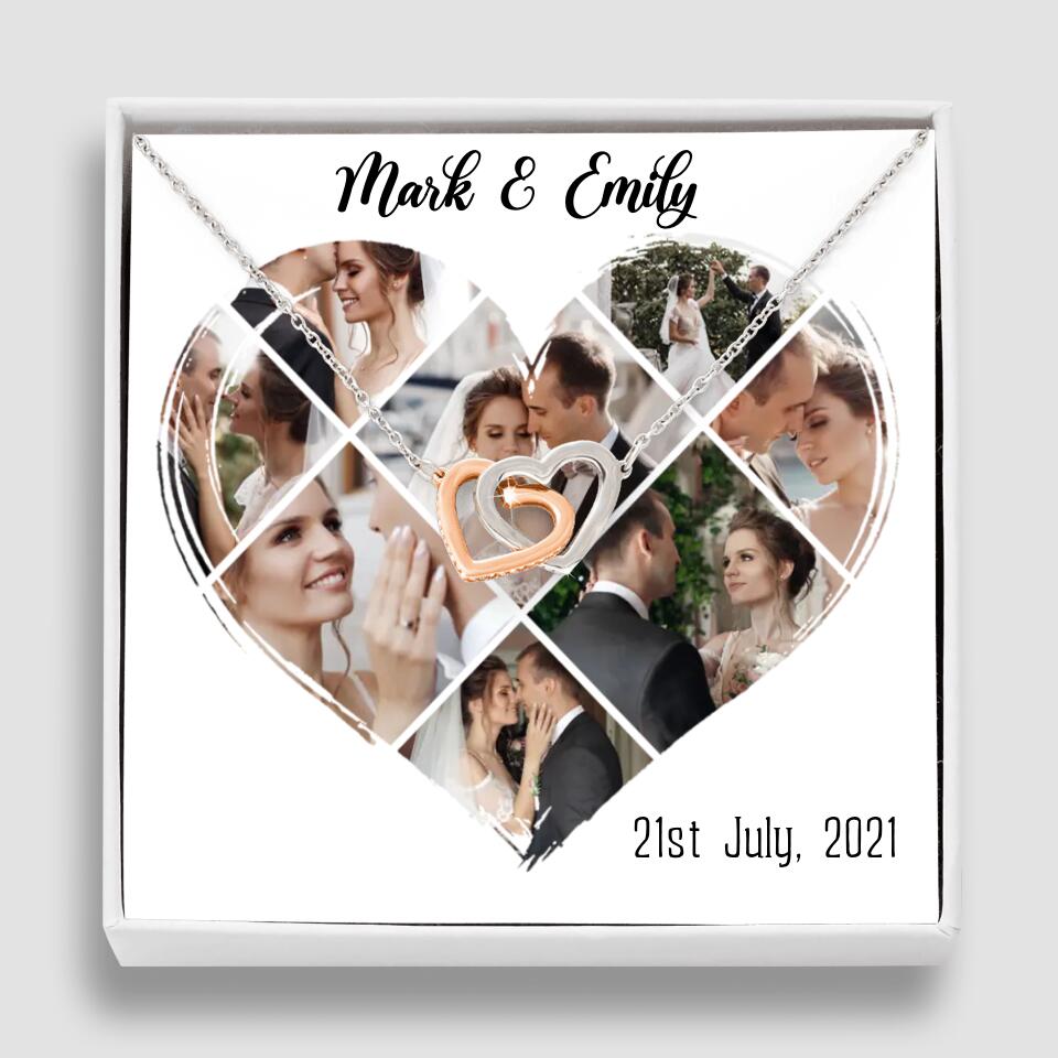 Custom Photo Heart Shape Personalized Necklace Jewelry