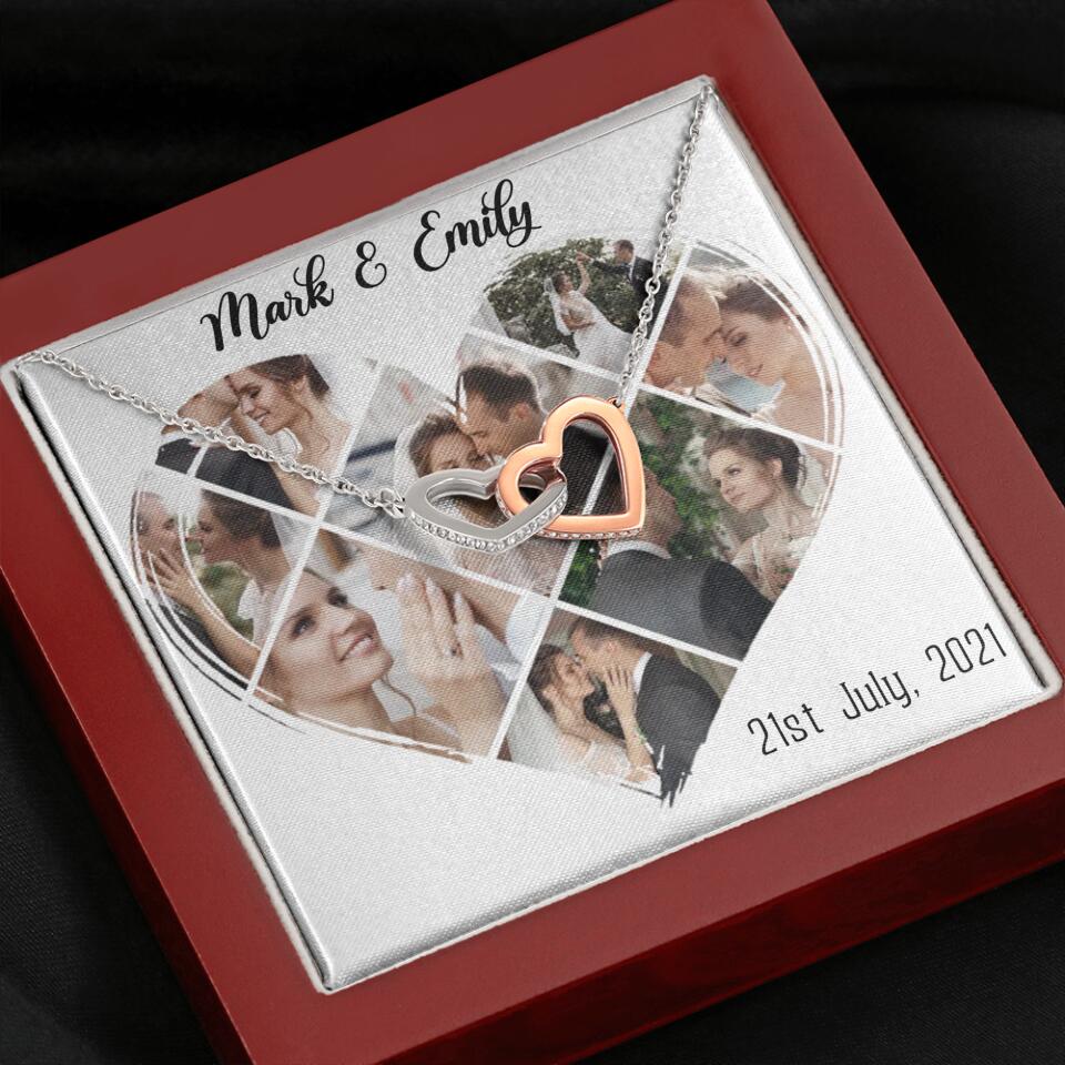 Custom Photo Heart Shape Personalized Necklace Jewelry