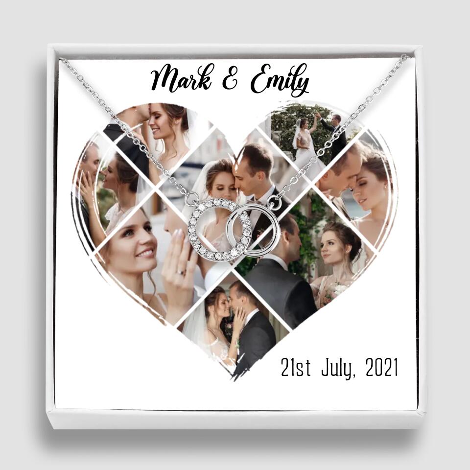 Custom Photo Heart Shape Personalized Necklace Jewelry