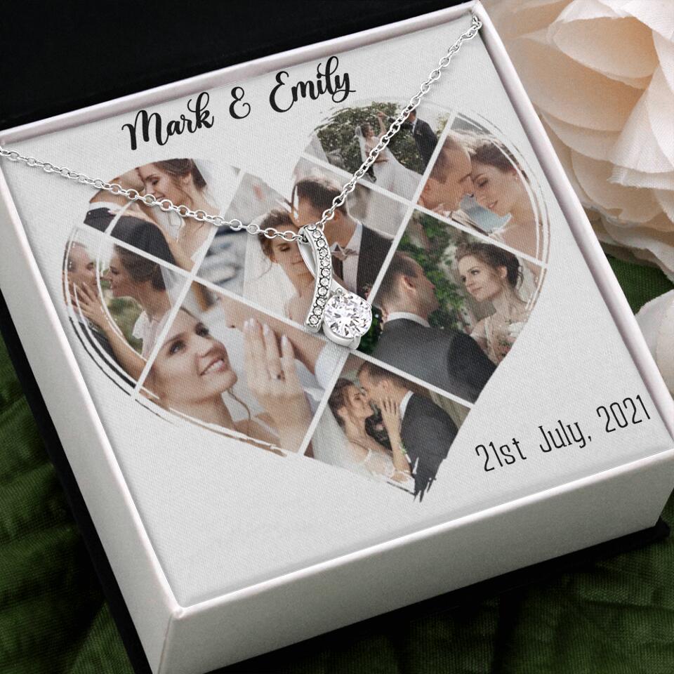 Custom Photo Heart Shape Personalized Necklace Jewelry