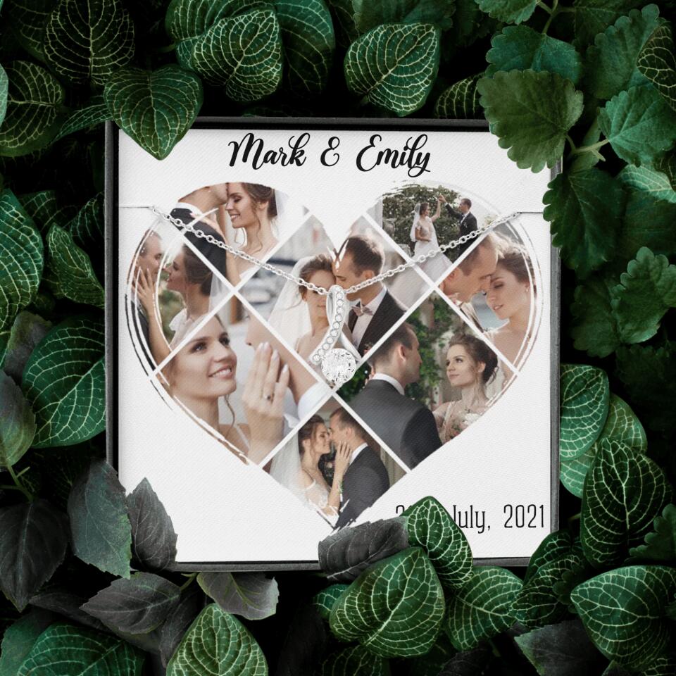 Custom Photo Heart Shape Personalized Necklace Jewelry