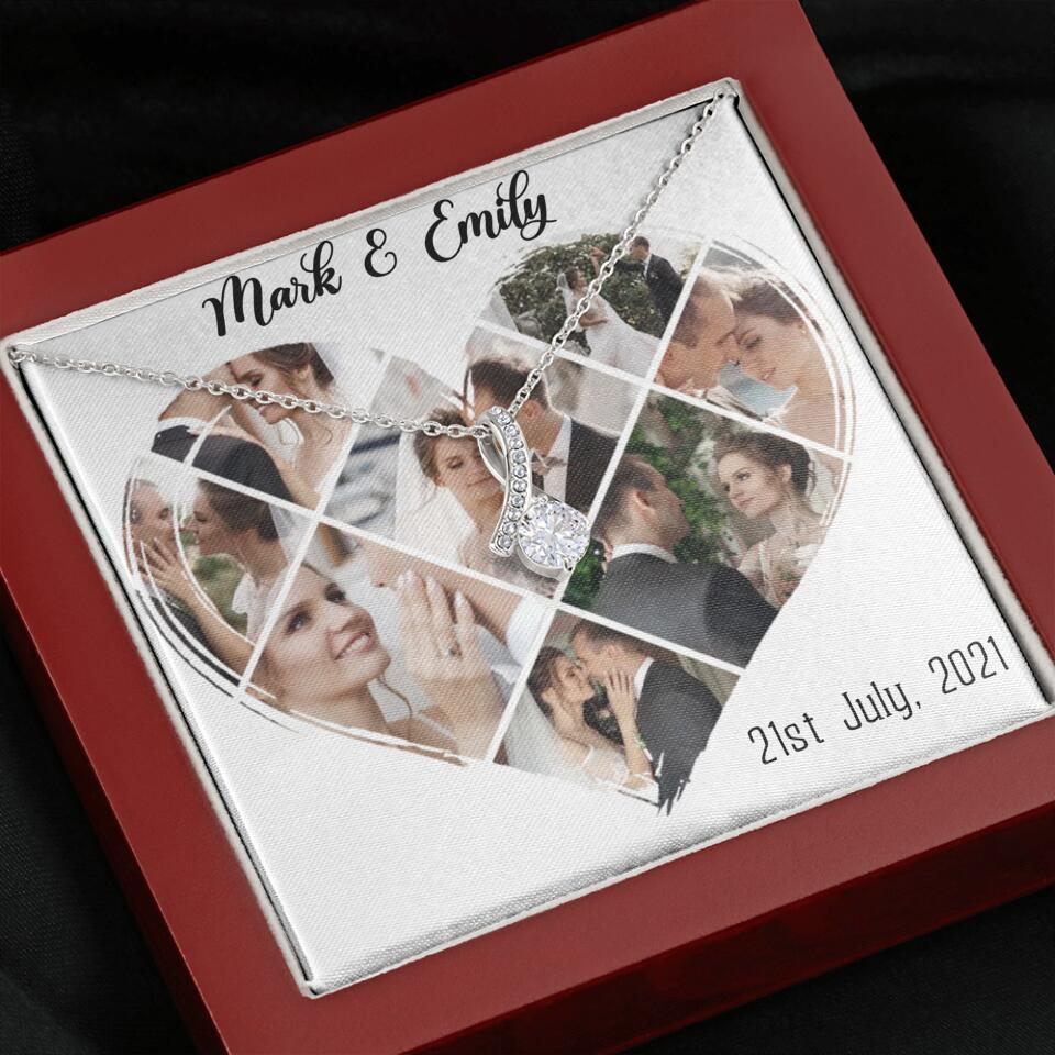 Custom Photo Heart Shape Personalized Necklace Jewelry