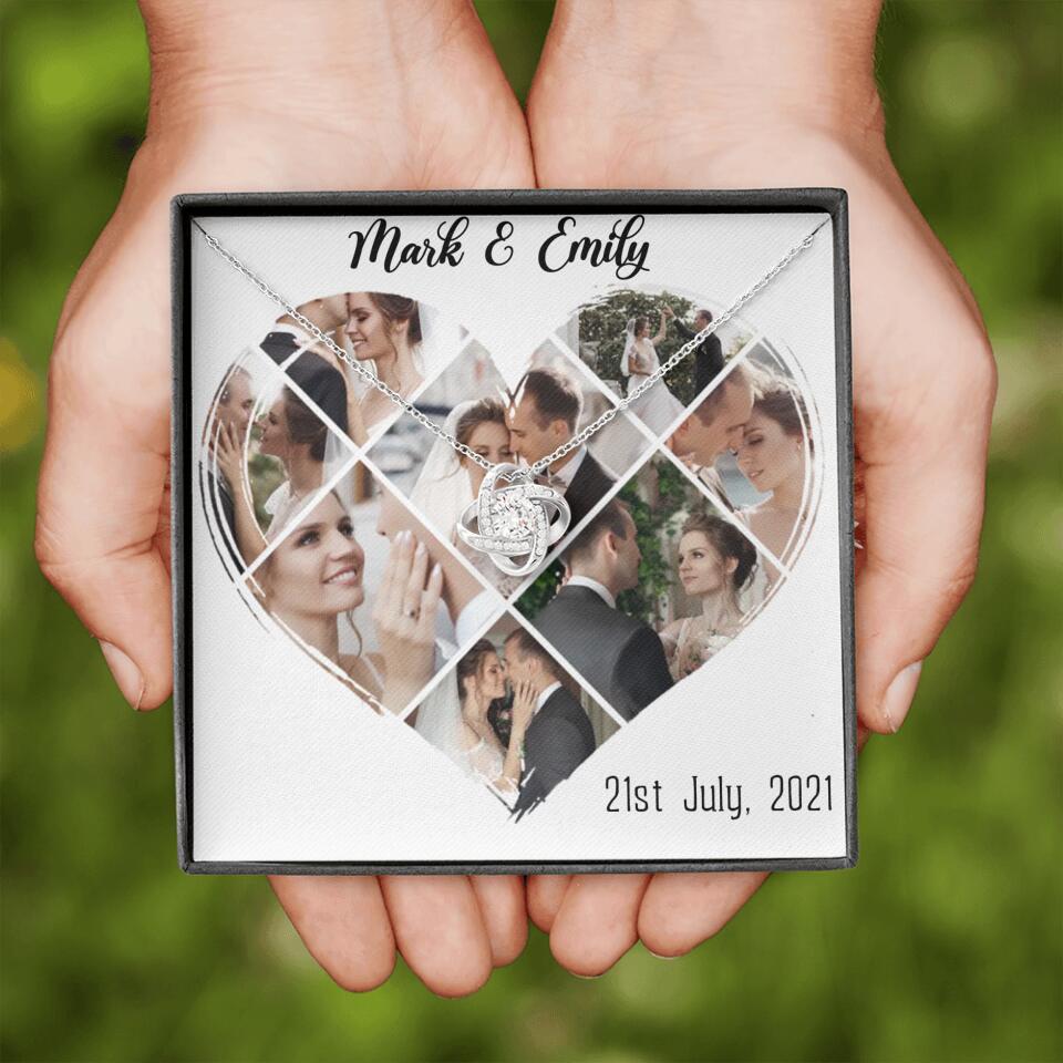 Custom Photo Heart Shape Personalized Necklace Jewelry