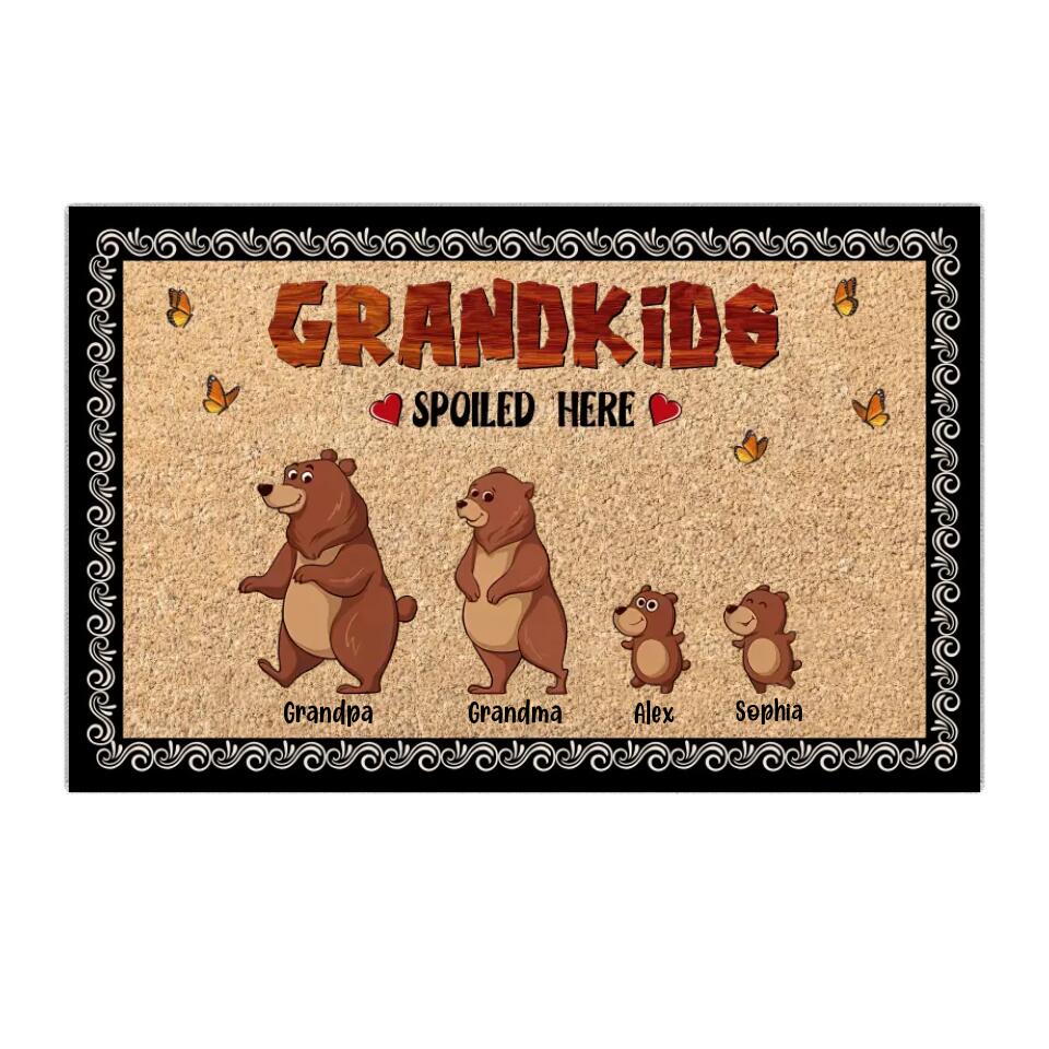 Grandkids Spoiled Here - Personalized Doormat - Custom Nicknames