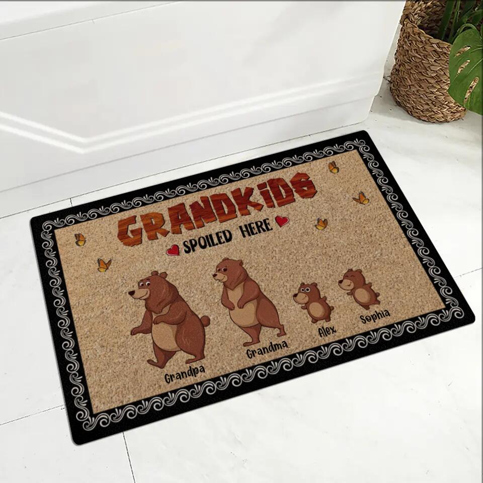 Grandkids Spoiled Here - Personalized Doormat - Custom Nicknames