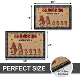 Grandkids Spoiled Here - Bear Family - Personalized Name - Custom Nicknames - Doormat - Gift for Mom Dad Grandma Grandpa Daughter Son Grandchilds - 302ICNLNRR115
