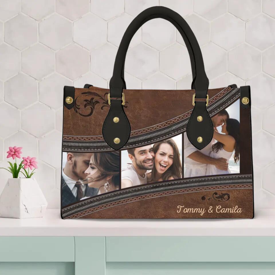 Personalized Valentine Gifts - Couple in Wedding/Special Day Anniversary - Personalized Leather Handbag - Gift for Her