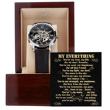 My Everything You're My Love My Life You're My World You're My Soul - Couple Hand in Hand with Quote - Men's Watch - Men's Jewelry - Anniversary Gift for Her Him - Valentine Gift - 302ICNVSWA141
