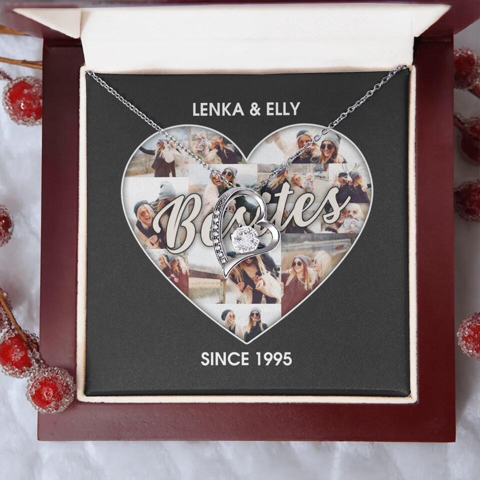 Besties Picture Collage Custom Necklace Friendship Anniversary Gift