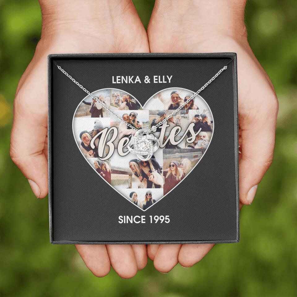 Besties Picture Collage Custom Necklace Friendship Anniversary Gift