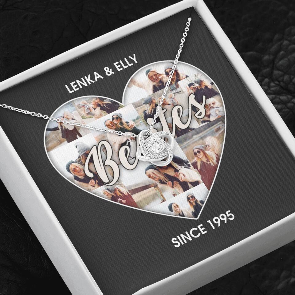 Besties Picture Collage Custom Necklace Friendship Anniversary Gift