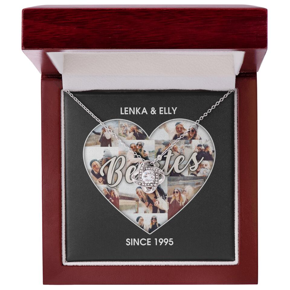 Besties Picture Collage Custom Necklace Friendship Anniversary Gift