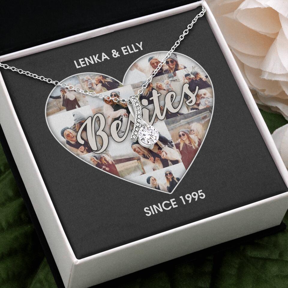 Besties Picture Collage Custom Necklace Friendship Anniversary Gift