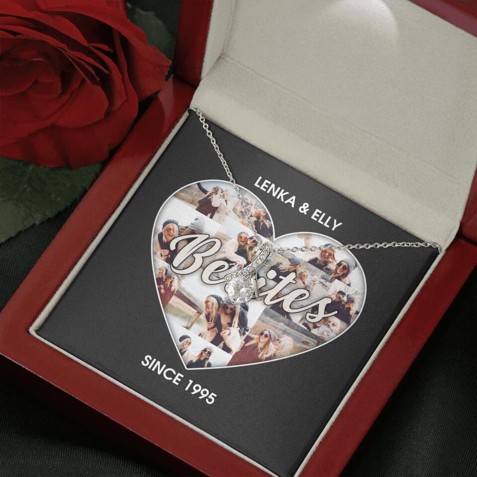 Besties Picture Collage Custom Necklace Friendship Anniversary Gift