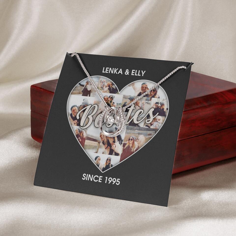 Besties Picture Collage Custom Necklace Friendship Anniversary Gift