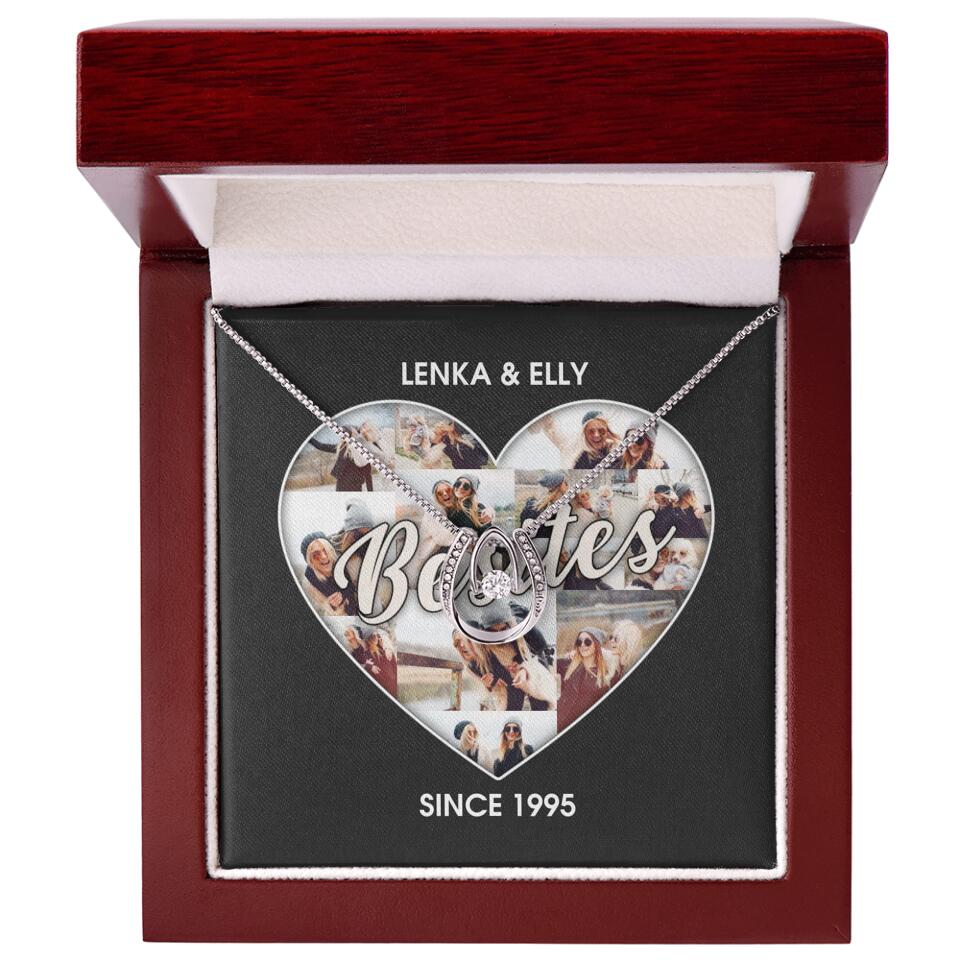 Besties Picture Collage Custom Necklace Friendship Anniversary Gift