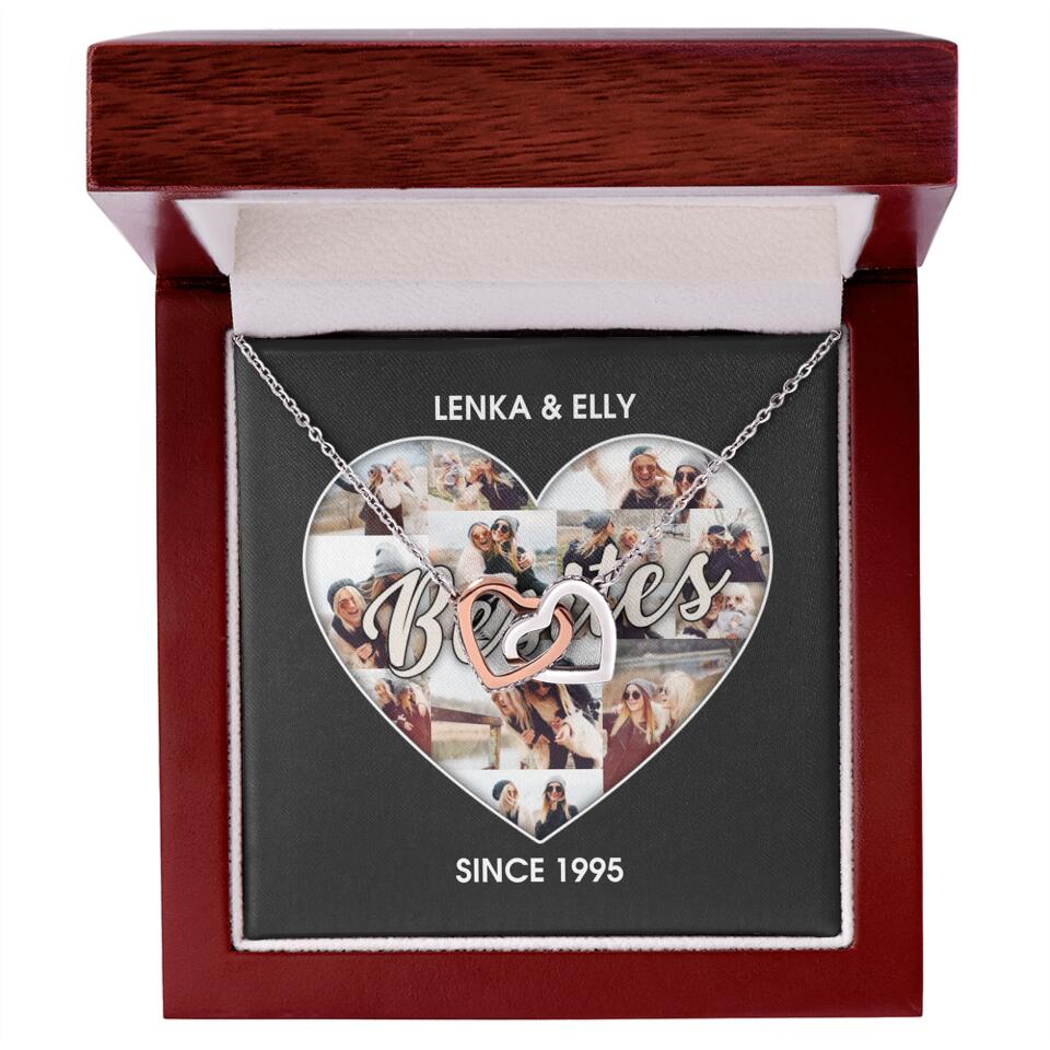 Besties Picture Collage Custom Necklace Friendship Anniversary Gift