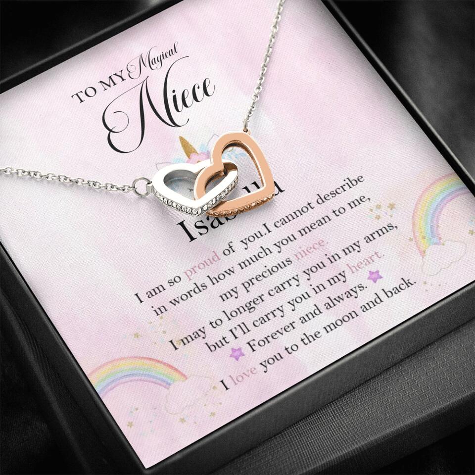 To My Magic Niece, I am so Proud of You - Personalized Necklace - Birthday Gift for Niece