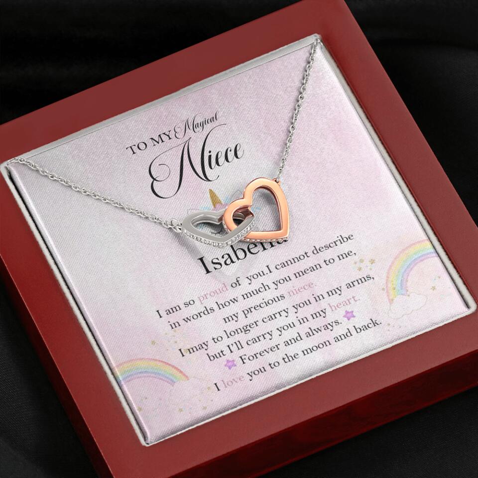 To My Magic Niece, I am so Proud of You - Personalized Necklace - Birthday Gift for Niece