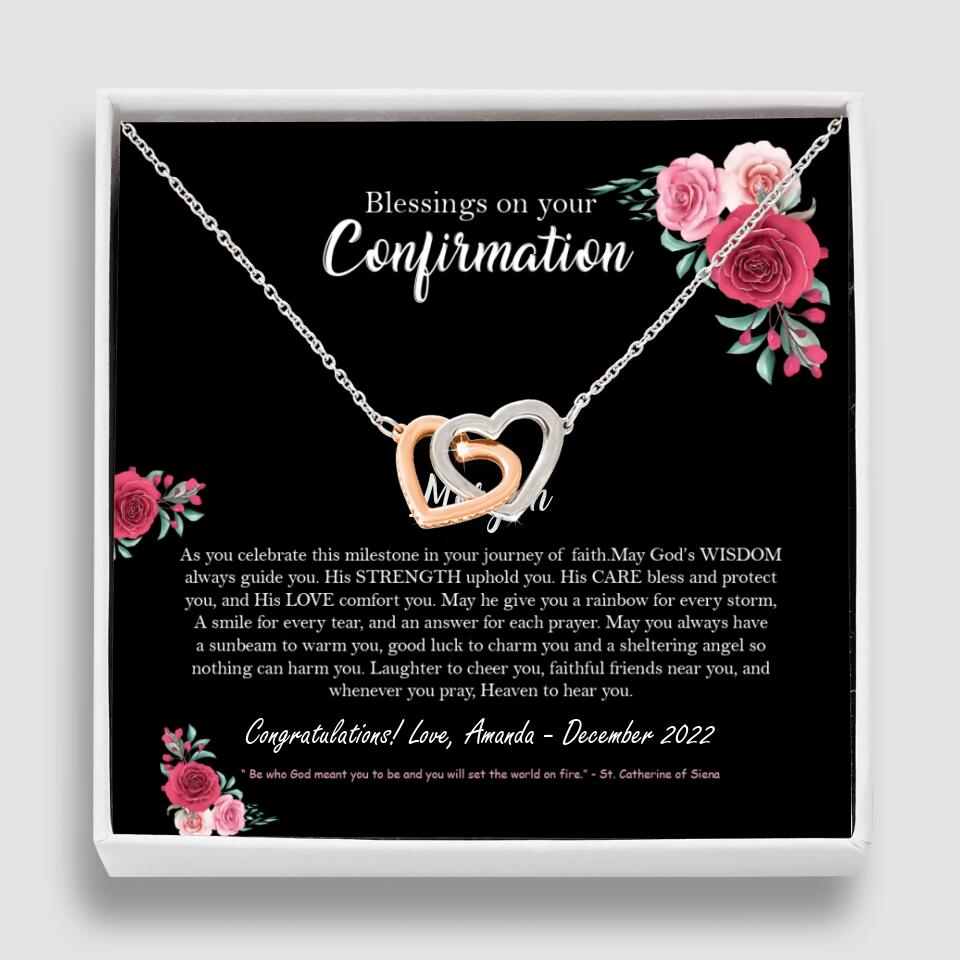 Blessings On Your Confirmation - Personalized Necklace - Gift For Daughter On Anniversaries