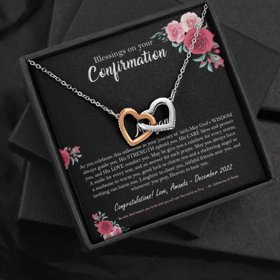 Blessings On Your Confirmation - Personalized Necklace - Gift For Daughter On Anniversaries