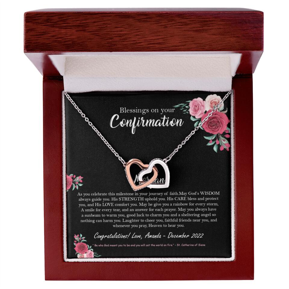 Blessings On Your Confirmation - Personalized Necklace - Gift For Daughter On Anniversaries