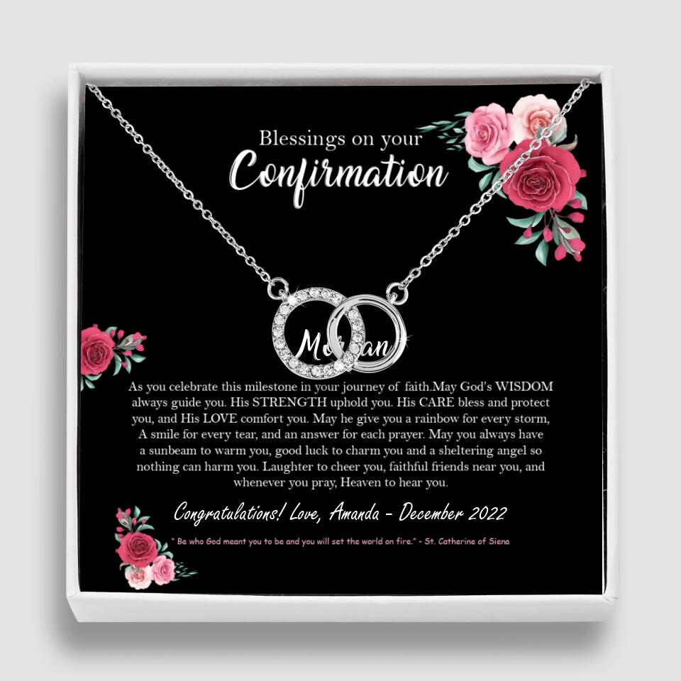 Blessings On Your Confirmation - Personalized Necklace - Gift For Daughter On Anniversaries