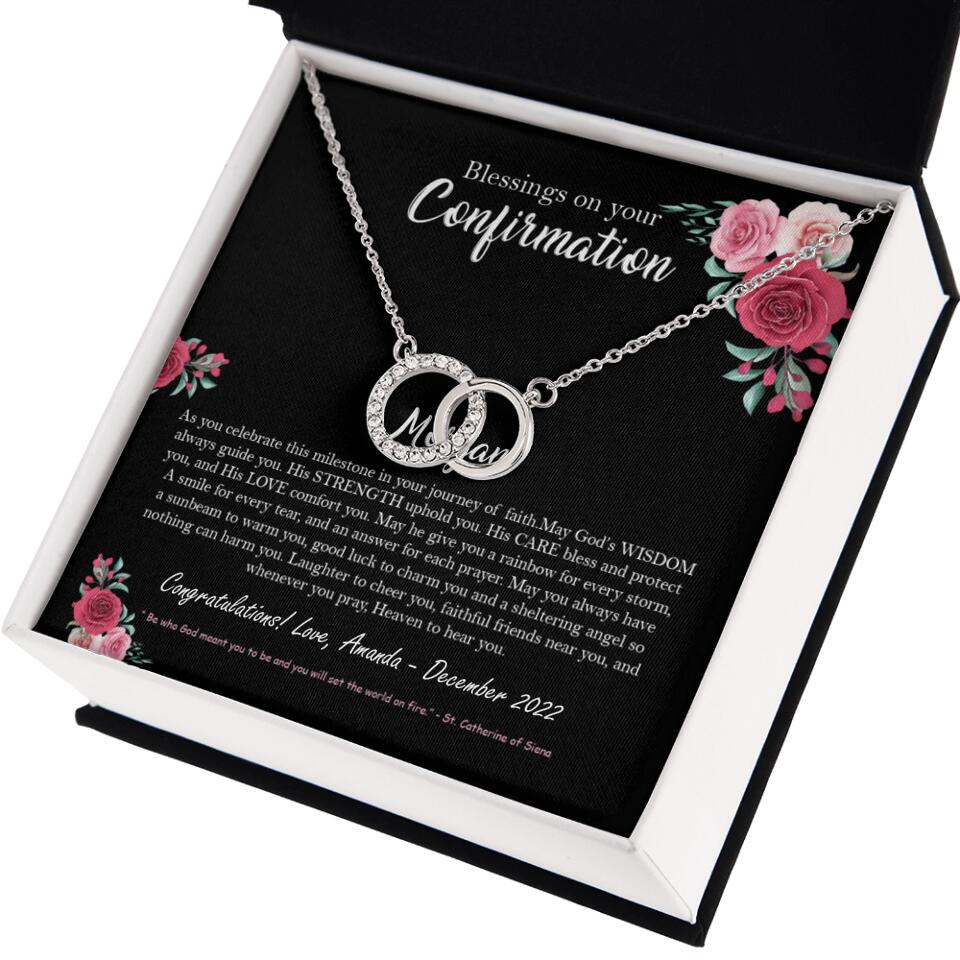 Blessings On Your Confirmation - Personalized Necklace - Gift For Daughter On Anniversaries