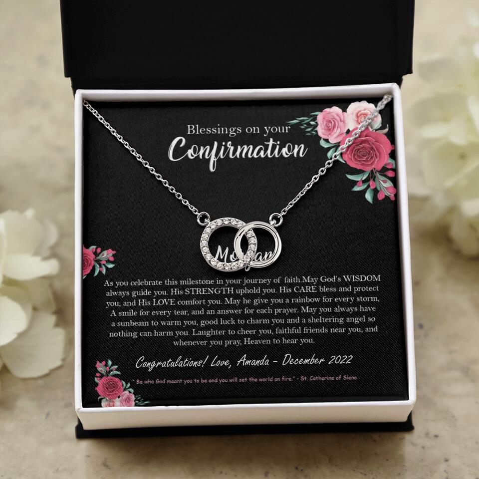 Blessings On Your Confirmation - Personalized Necklace - Gift For Daughter On Anniversaries