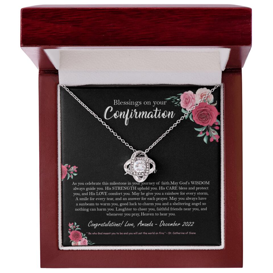Blessings On Your Confirmation - Personalized Necklace - Gift For Daughter On Anniversaries