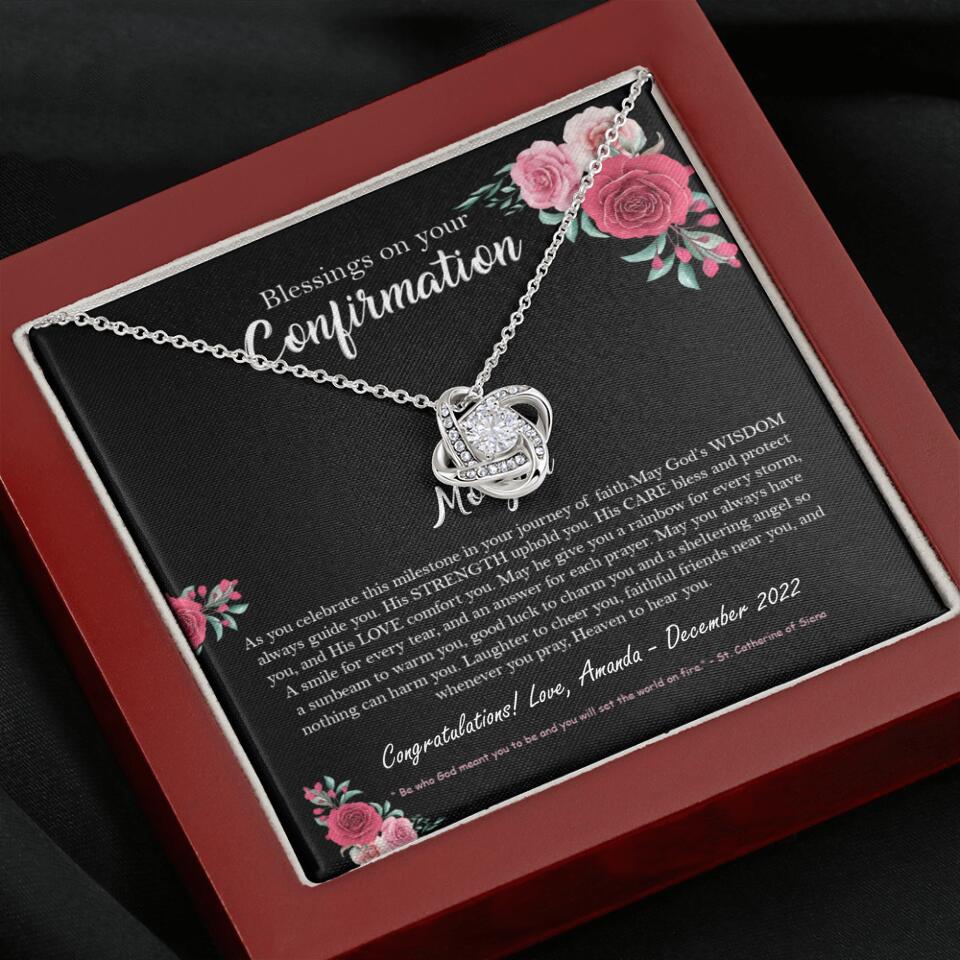 Blessings On Your Confirmation - Personalized Necklace - Gift For Daughter On Anniversaries