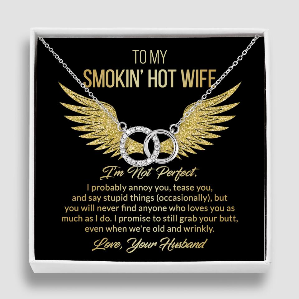 Personalized Valentine Gifts - To My Smokin' Hot Wife Custom Necklace Best Apology Gifts For Wife