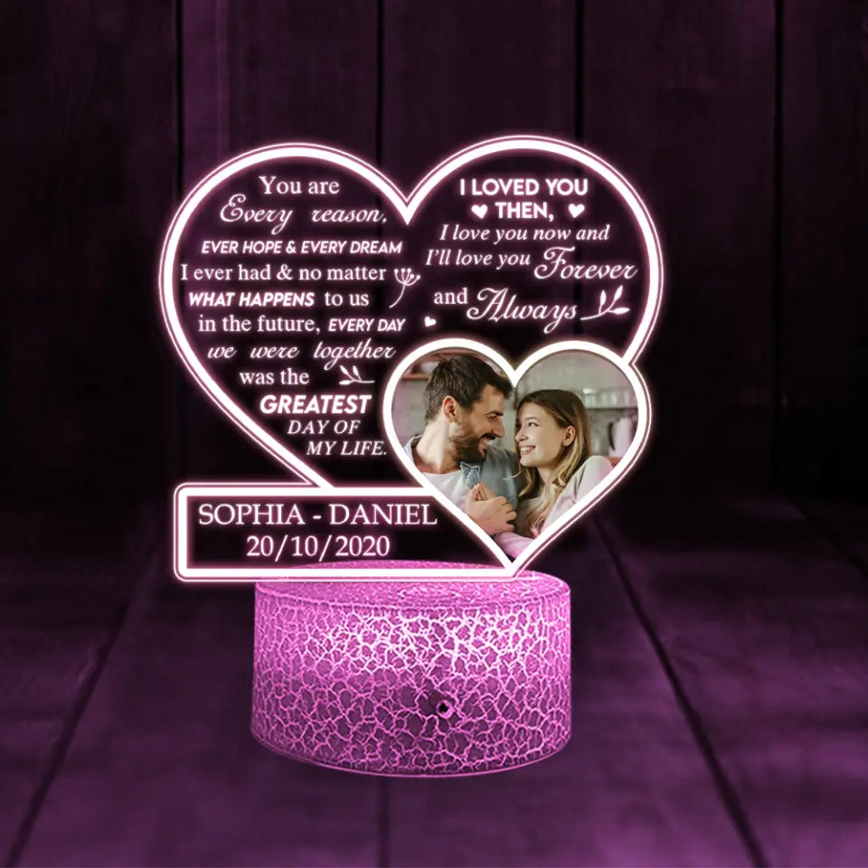 You Are Every Reason Every Hope Every Dream - Personalized 3D LED Light With Remote Color Control - Best Gift For Him Her Couple - 301IHPNPLL173