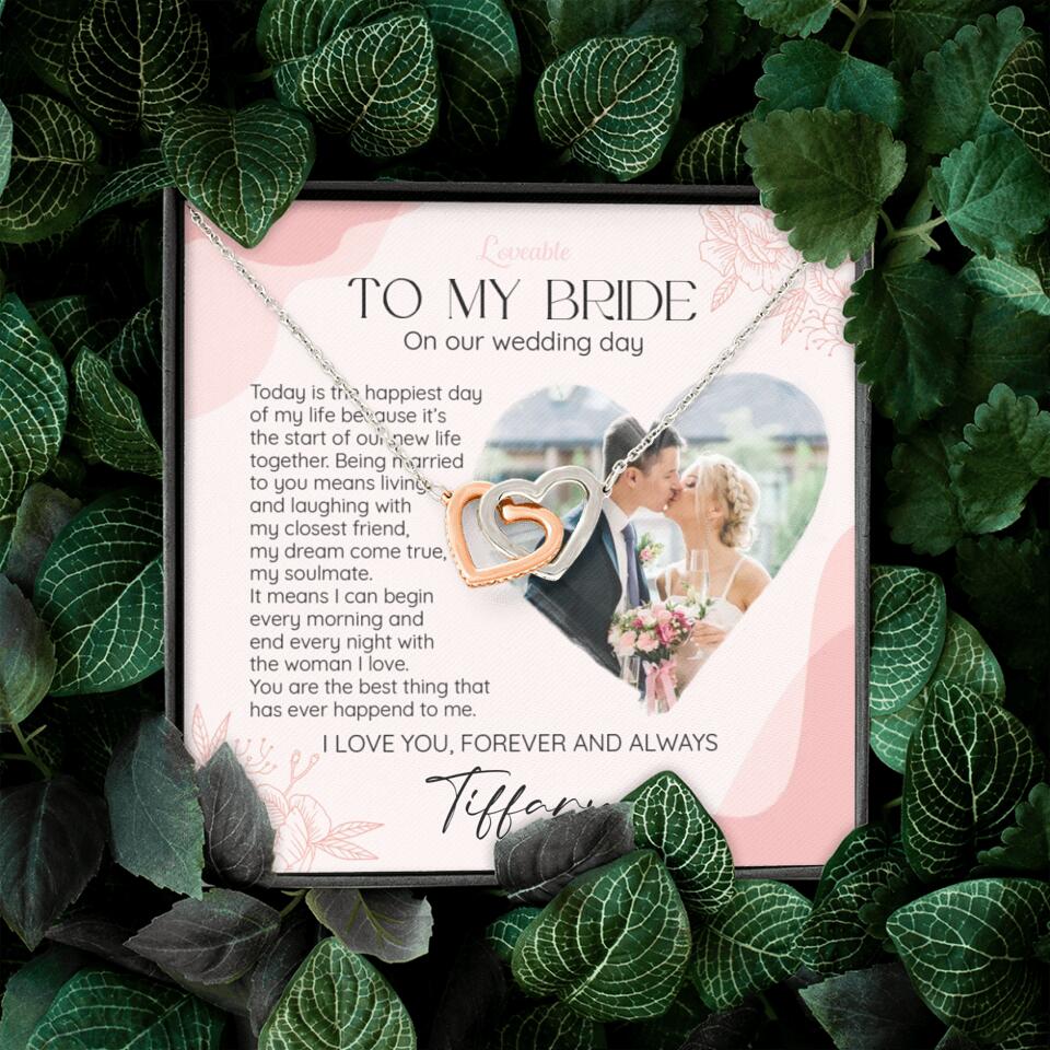To My Bride on Our Wedding Day Personalized Necklace