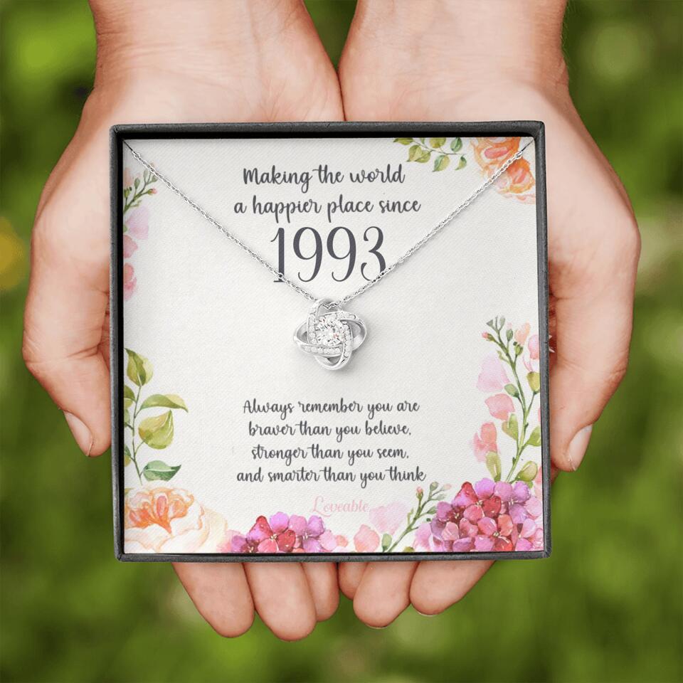 Making The World A Happier Place Personalized Necklace