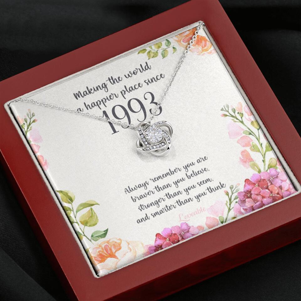 Making The World A Happier Place Personalized Necklace