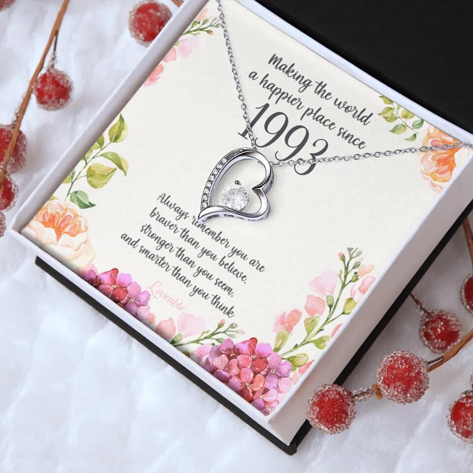 Making The World A Happier Place Personalized Necklace