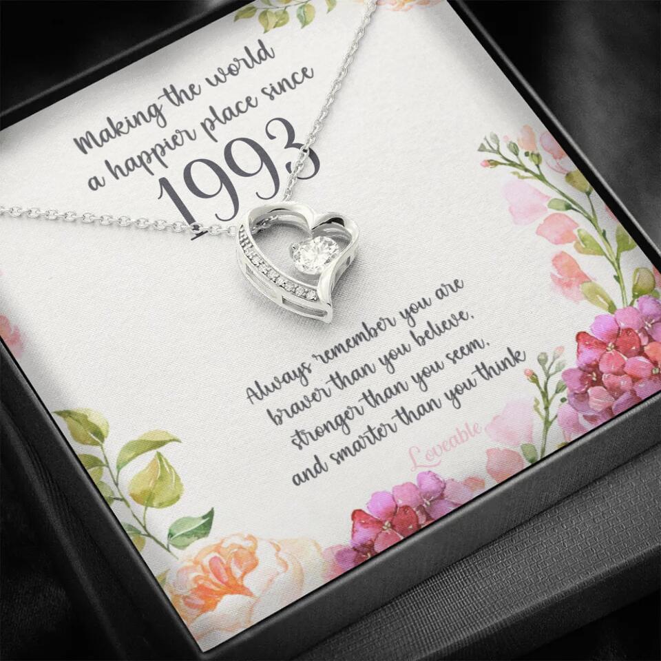 Making The World A Happier Place Personalized Necklace